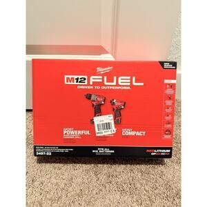 Milwaukee M12 FUEL Brushless Cordless Hammer Drill & Impact Driver Combo 3497-22